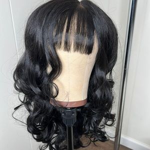 Synthetic bang wig